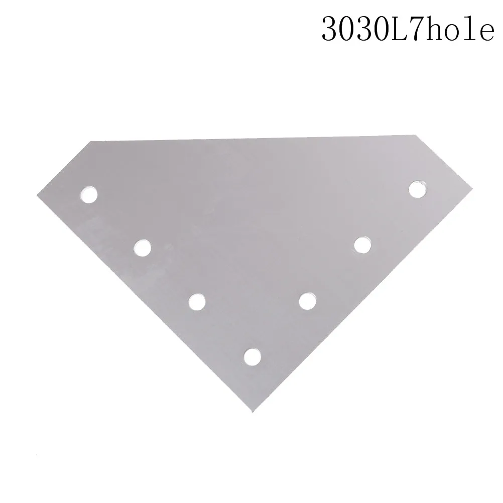 New 6063-T6 Joint Board Plate Corner Angle Bracket Connection Joint Strip for Aluminum Profile 3030 4040 with 5/7 holes