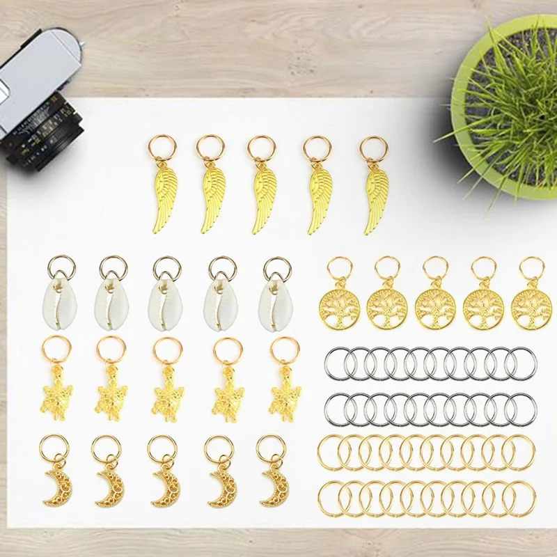 120 шт. дреды бусины шпилька обруч кольцо DIY Updo аксессуары для волос в стиле панк