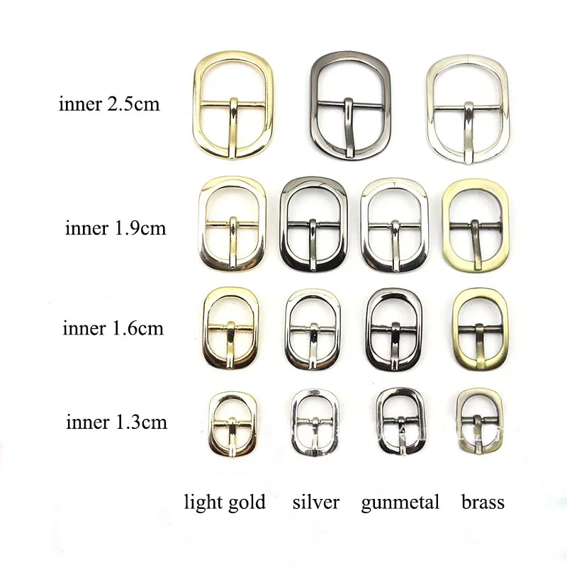 

50pcs 13/16/19/25mm Metal Pin Roller Buckle Bags Shoes Belt Slider Buckles DIY Leather Craft Adjust Clasp Hardware Accessories