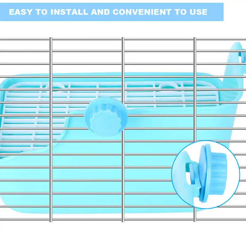Rabbit Toilet Square Shape Pet Toilet Small Animal Toilet for Rabbit Chinchilla Guinea Pig Cage Hamster Bathroom Small Pet Cage 3