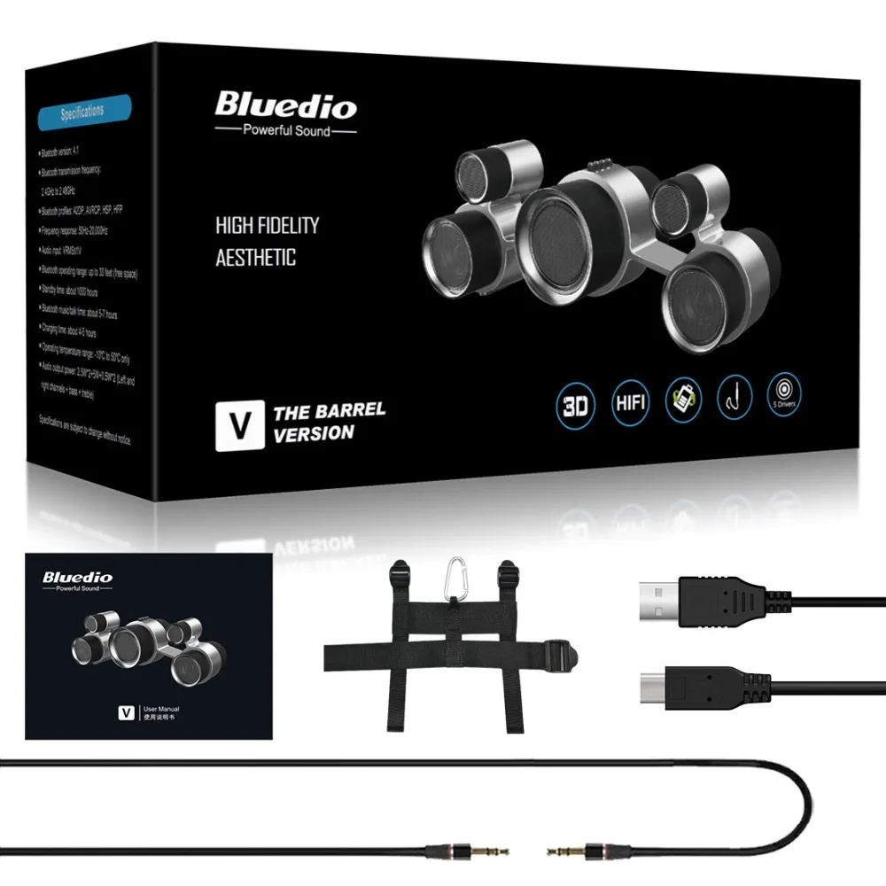 Bluedio VS Mini Bluetooth динамик длительный срок службы батареи Портативный беспроводной громкий динамик звуковая система 3D стерео музыка объемный эффект