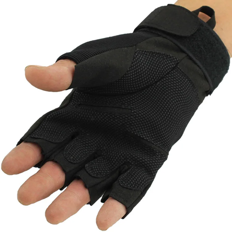 Черные ястребы с обрезанными пальцами тактические перчатки/военный фанат игры на открытом воздухе полпальца перчатки Паркур перчатки для бега перчатки для верховой езды