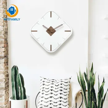

Wall Clock DIY Acrylic Living Room Watch Modern Design Home Decoration Clocks Simple and Quiet Quartz Hanging Nordic Style White