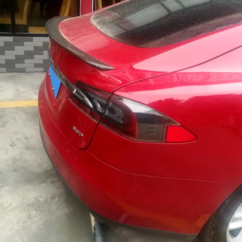 

UBUYUWANT For Tesla Model S 2012-2017 Spoiler FRP Material Primer Color Car Tail Wing Decoration For P85D P90D P100D