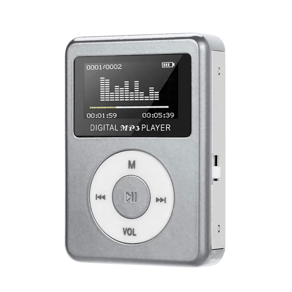 USB мини MP3-плеер ЖК-экран Поддержка 32 ГБ Micro SD TF карта# T2