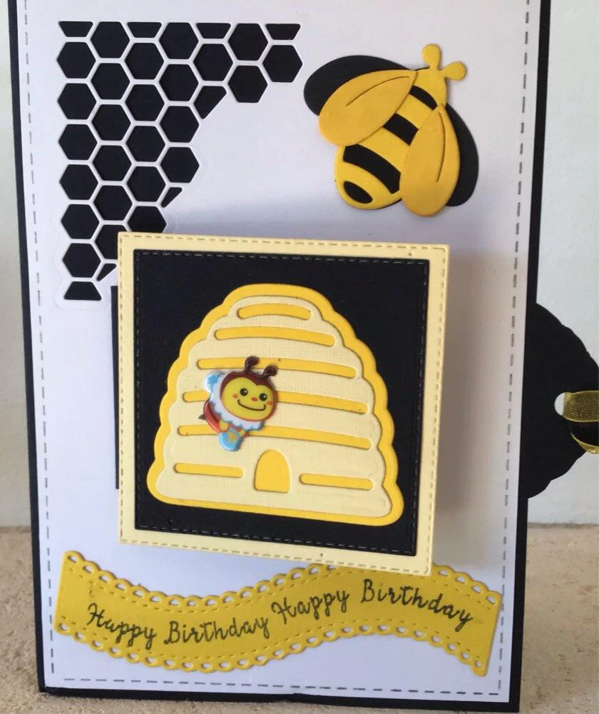 Bee hive новые металлические Вырубные штампы трафареты для рукоделия рукоделие