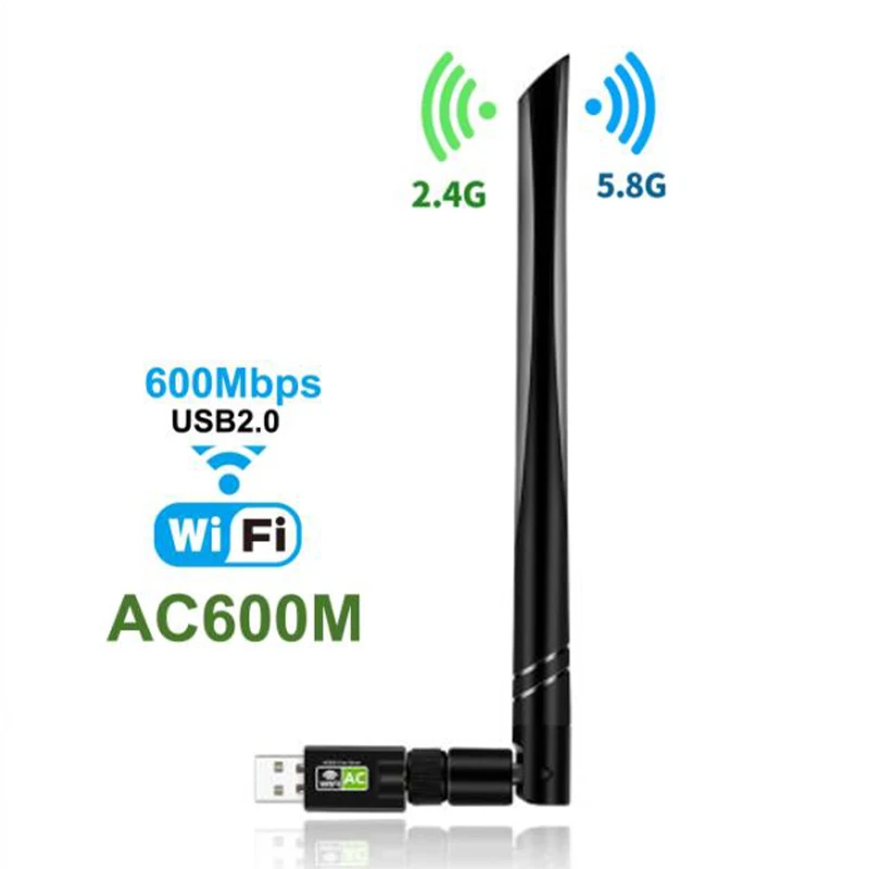 Чипсет Realtek 8811au AC600M 2 4 ГГц + 5 8 ггц Wifi адаптер USB2.0Wifi приемник сетевая карта с 5DBi