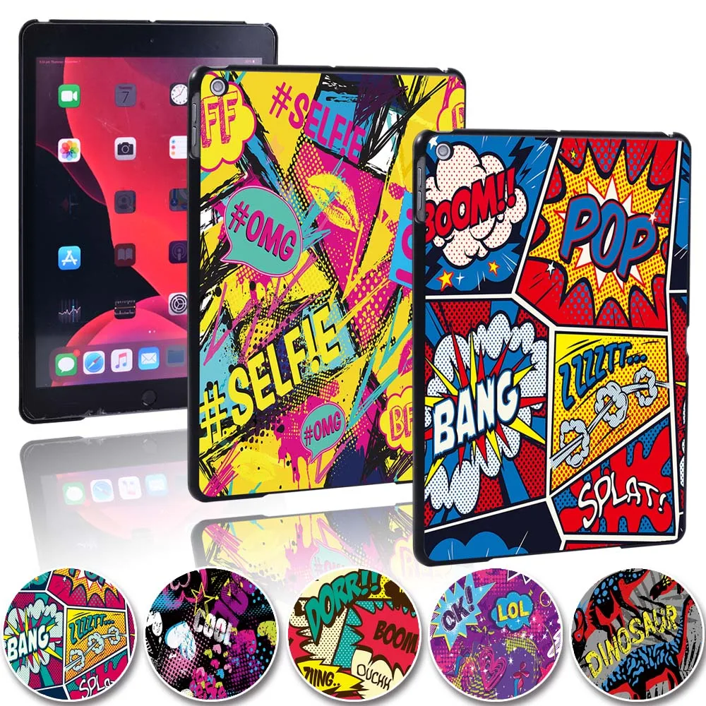 

Graffiti Art Tablet Case for Apple IPad/ IPad Mini/ IPad Air / IPad Pro Anti-fall High-quality Hard Plastic Back Cover + Pen