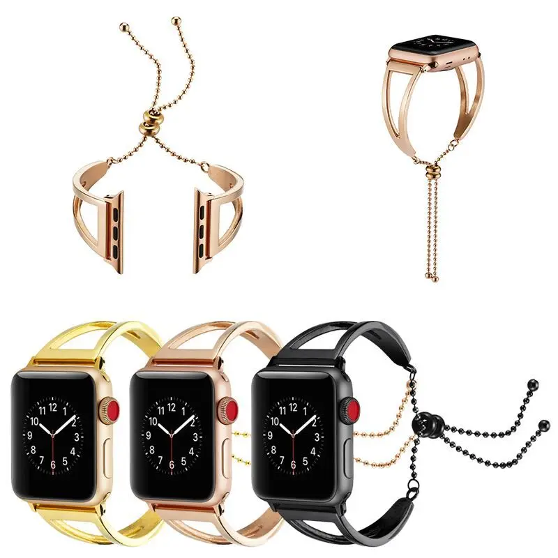 

For Apple round Beads Bracelet with Applicable APPLE Watch Stainless Steel Watch Band