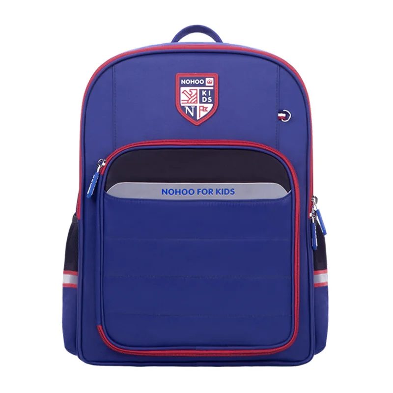 NOHOO/детская школьная сумка для девочек и мальчиков, Детский Повседневный Рюкзак для школьников, книжные сумки для детей от 7 до 12 лет - Цвет: NHB300-blue