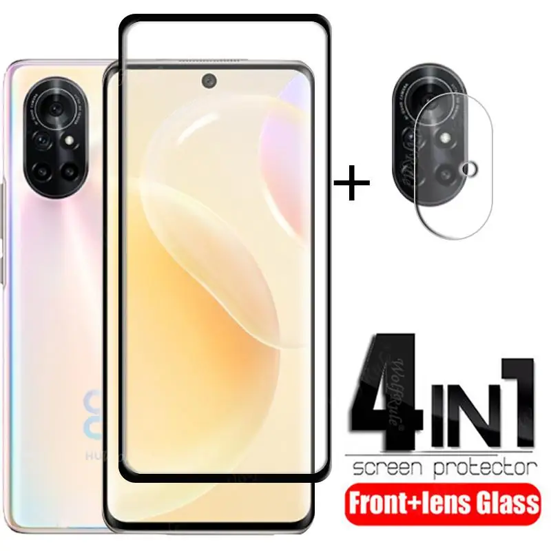 4-in-1 For Huawei Nova 8 Glass For Nova 8 Tempered Glass Protective Phone Film Screen Protector For Huawei Nova 9 8 Lens Glass best screen guard for mobile