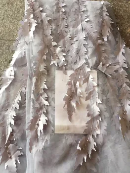 

Beautiful Design Applique Flower Peach 3D Lace 2020 Embroidered Fabric Beaded Lace African Lace Fabric For Bride Dress CD18452