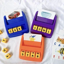 Machine de jeu avec Alphabet anglais, jouets pour enfants, regardez les images, Assemblage de cartes de l'alphabet Pinyin 