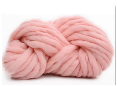 Pink 250 г Супер вязаное одеяло толстые Пряжи Мягкие толстые руки Roving громоздкие мериносовые клубки ниток DIY Нитки для вязания трикотажные одеяла шляпа шарф - Цвет: Pink