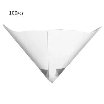 

100x Conventional Paint Paper Funnel Paper Paint Filter Fine Mesh Strainer Conical Cone Funnel 150 Micron White