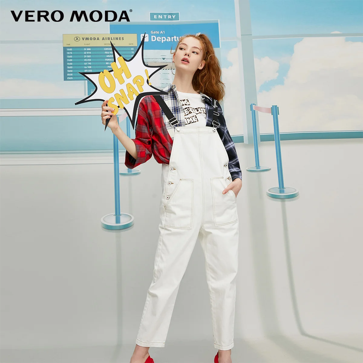 Vero Moda женский прямой джинсовый комбинезон Ins style Casul из чистого денима | 319364504