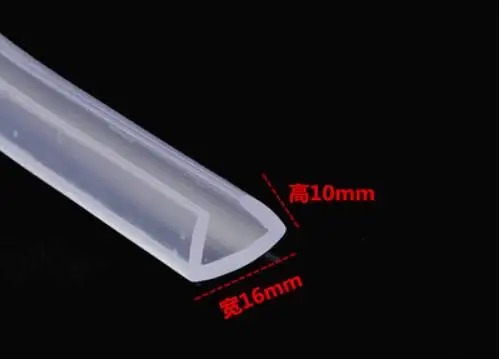 16x10mm 2 метра U канальная Резина стекло уплотнительные полосы дверь душевой кабины и окна стекло края отделка остекление прокладка погоды - Цвет: 16x10mm