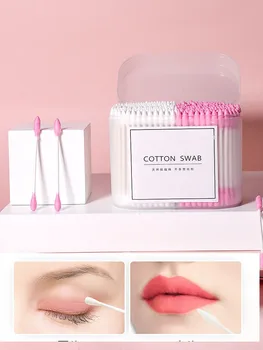 

One time Cotton Swabs Home uUse Boxed Round Head and Pointed Double head Women Cosmetic Makeup Tools Cleanliness Pick out ears