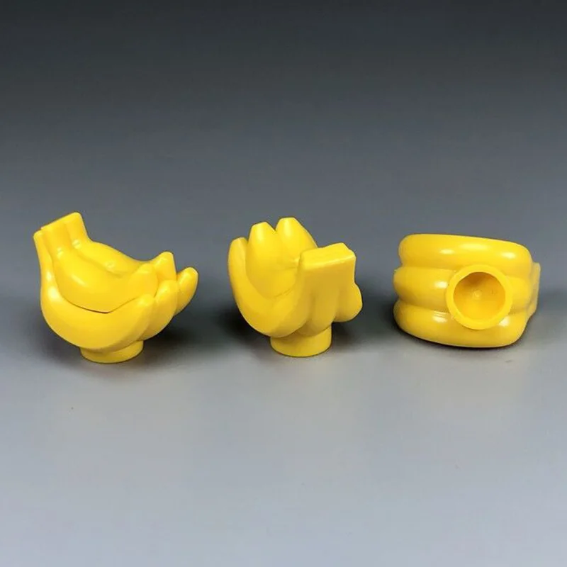 10pcsset Yellow Bananas Food Fruits Parts Bricks Building Blocks MOC City Foods Series Accessories Kits Model DIY Kids Toys (1)