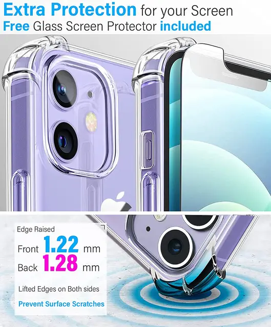 Clear Shockproof Phone Case For iPhone 13 12 11 Pro Max XS Max X XR 8 7 6 6S Plus SE2020 12 13 Mini Silicone Case Back Cover 4