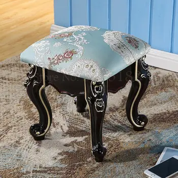 

European and American style coffee table stool removable sofa stool fabric shoe stool living room creative home small stool