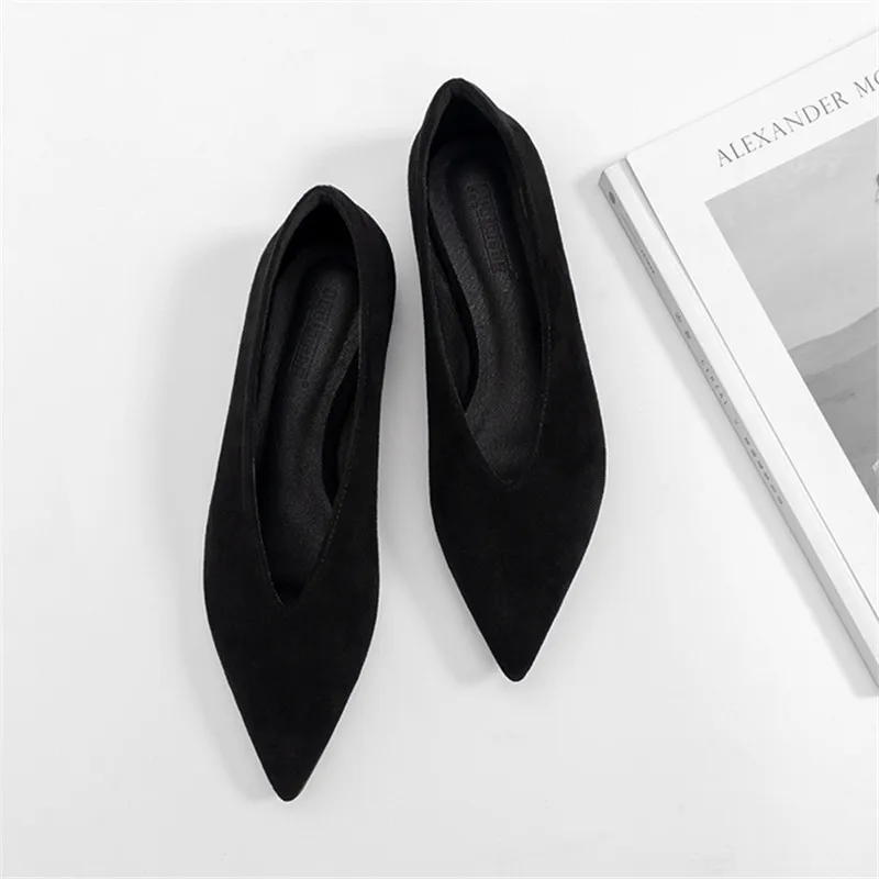 Shiny Casual Ballet Flat Shoes Woman 2020 Spring Lady Loafers Shoes New Pointed Toe V Mouth Sequined Pregnant Women Flats Shoes  (11)