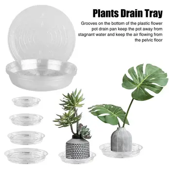 

10Pcs 2 difference size Clear Plastic Flowerpot Drip Tray Flower Plant Pot Saucer and Labels Tags For Planter Garden Tools