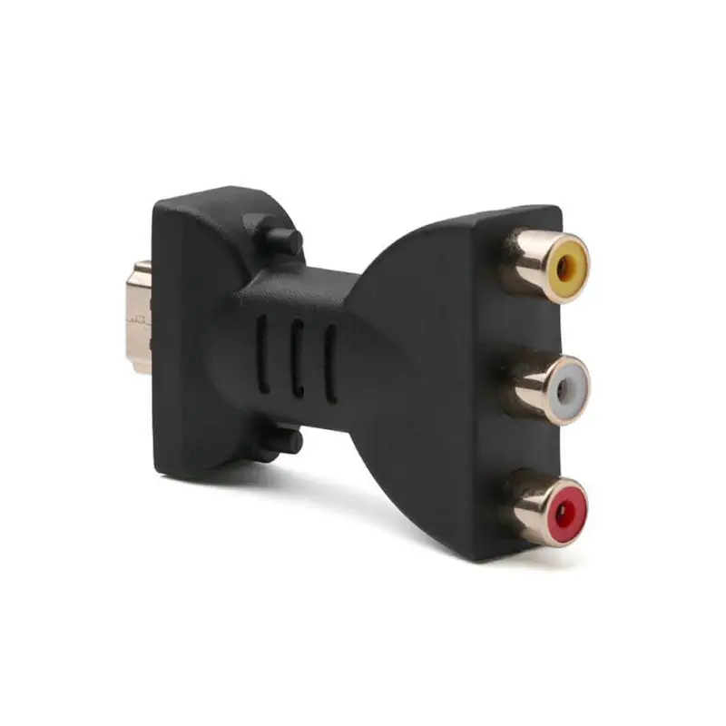 Мини портативный HDMI штекер на 3 RCA видео Аудио Адаптер Plug and play компонент Конвертер