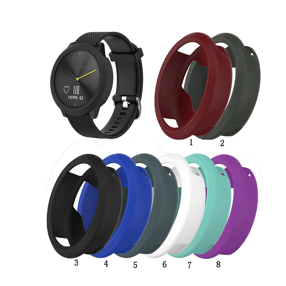 Silicone Protection Case for Garmin Vivomove HR case TPU Soft Cover Screen Protector Shell