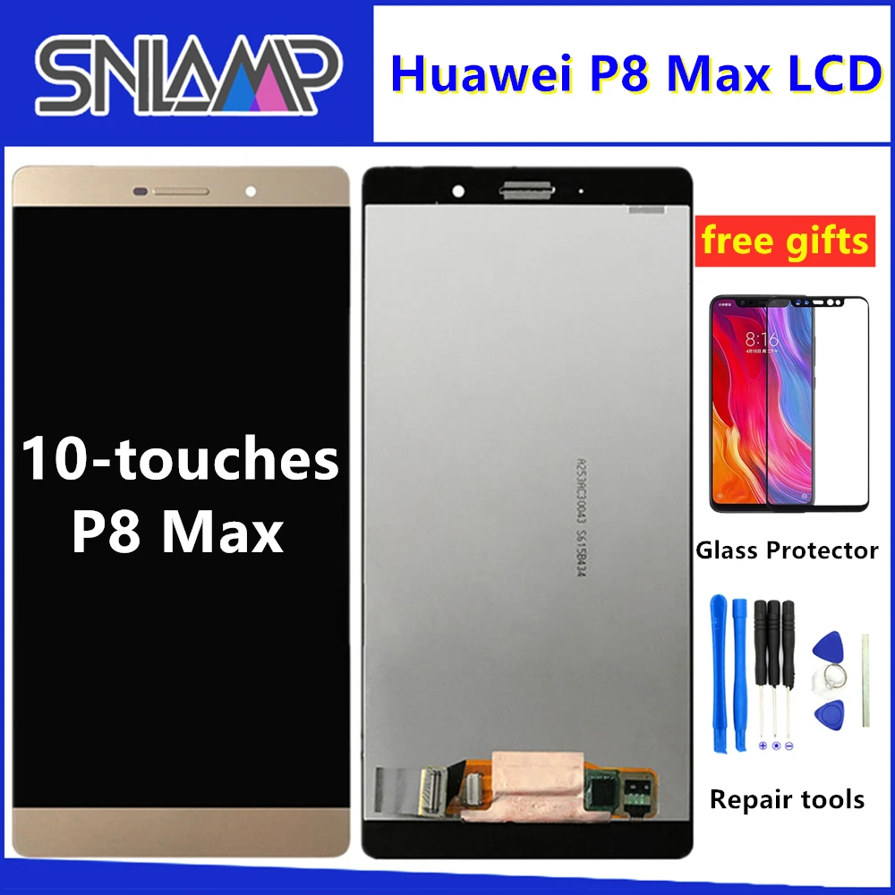 

Original 6.8" FOR Huawei P8 Max LCD Display Touch Screen Digitizer Assembly DAV-703L DAV-713L Replacement For Huawei P8 MAX LCD