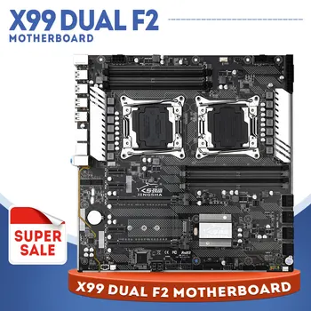 

X99 F2 Motherboard Dual CPU X99 LGA 2011-3 E5 V3 V4 8-Channel DDR4 RECC 256GB M.2 NVME NGFF USB3.0 E-ATX Server Mainboard