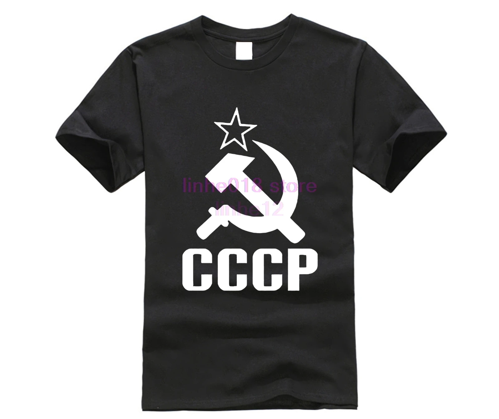 Трендовая брендовая мужская футболка Cccp с коротким рукавом российским флагом