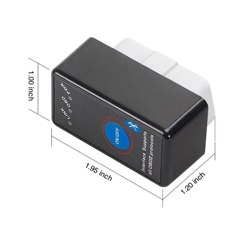 Супер Мини elm327 Bluetooth OBD2 V1.5 Elm 327 в 1,5 Авто OBD диагностический Elm-327 2 сканера инструмент адаптер АВТО OBDII диагностика-z8d8