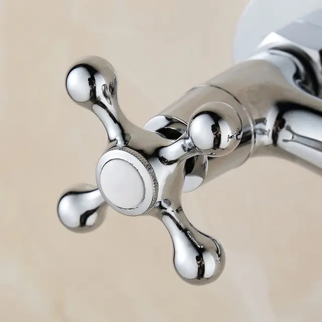 Maniglia A Croce Per Rubinetto - In Metallo, Finitura Argento+oro, Per Lavandino Bagno O Cucina - Foto 14