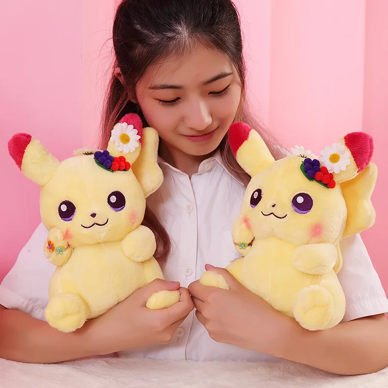 25cm Cute Pikachu Plush Toys Lovely Anime Plush Doll Children's Gift Kids Cartoon Peluche Pikachu Japan Anime Game Toys