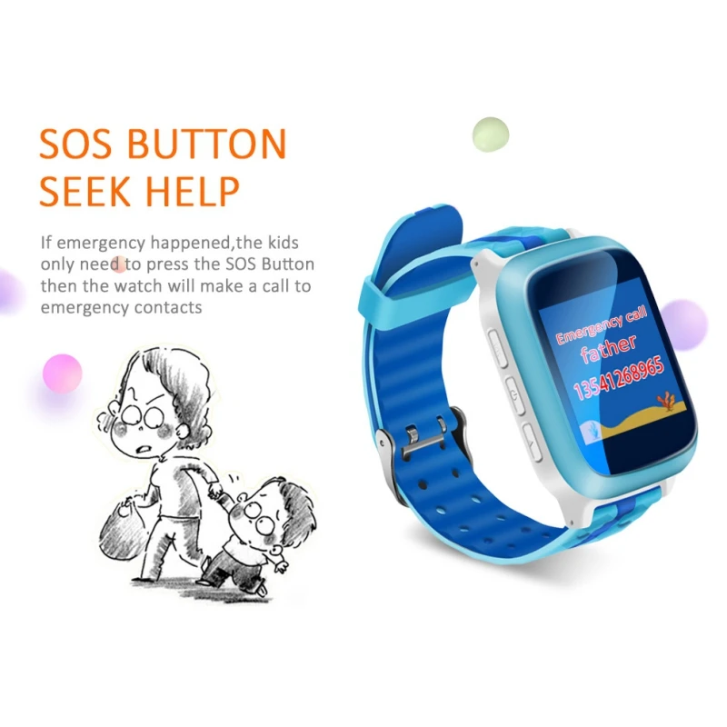  Kinder Smart Uhr Kinder Monitor Sicher Telefon Uhren GPS + WiFi + SOS Anruf Location Tracker Anti V