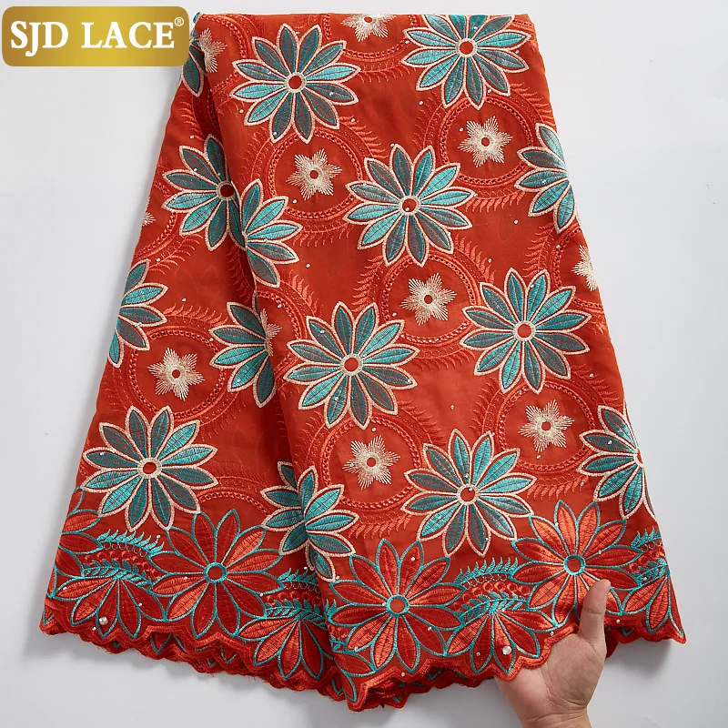 Swiss Voile Lace Switzerland Stones African Nigerian Dry Lace Fabrics Cotton Fabric Sew A2317