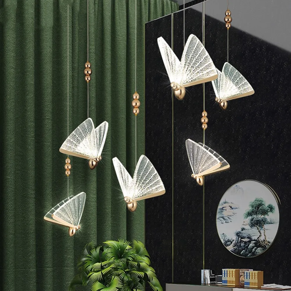 Creative Butterfly Pendant light Modern Nordic Hanging Lights Butterfly