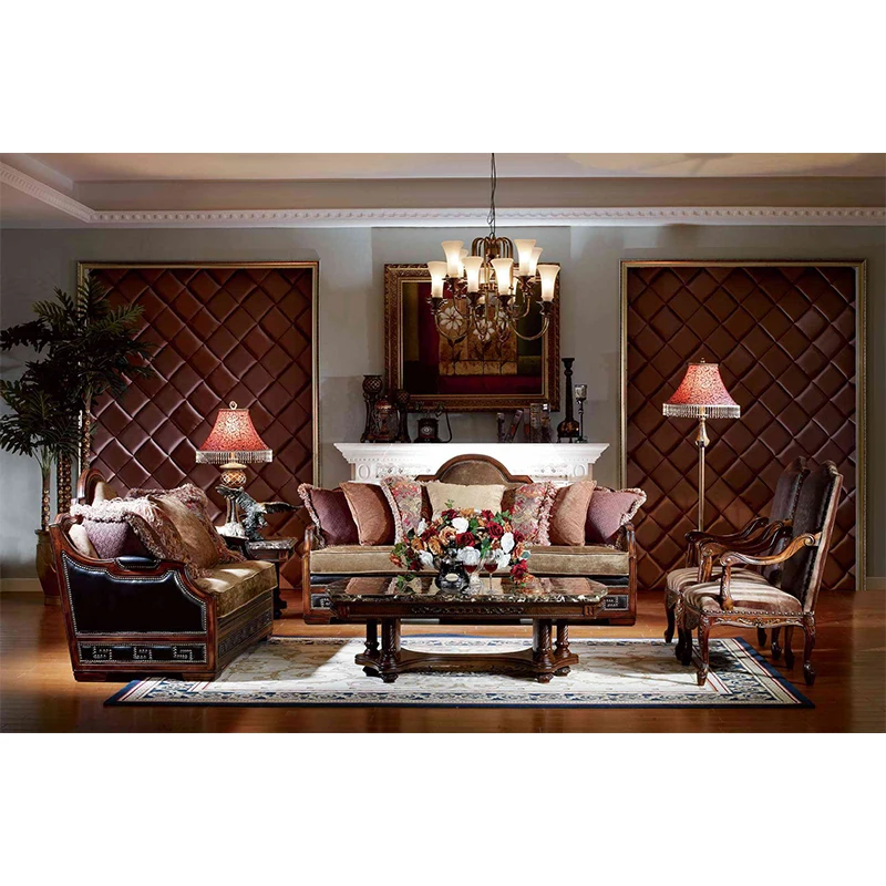 Designer antique style top fabric corner living room sofa set suite home Stoff ecke wohnzimmer GH73 | Мебель
