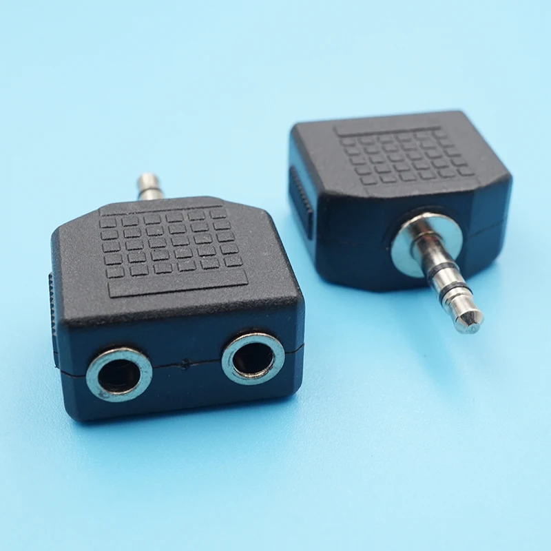 20pcs 3 5mm Dual Male Plug To 3 5mm Female Jack 3 5 Stereo Audio Headphone Adapter Connector Microphone Y Splitter Converter