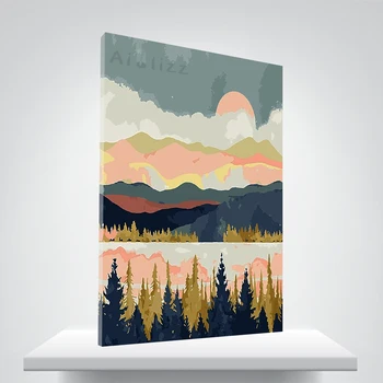 

AILIZZ FDZ-A(71) Painting by numbers landscape illustration style(setting sun)