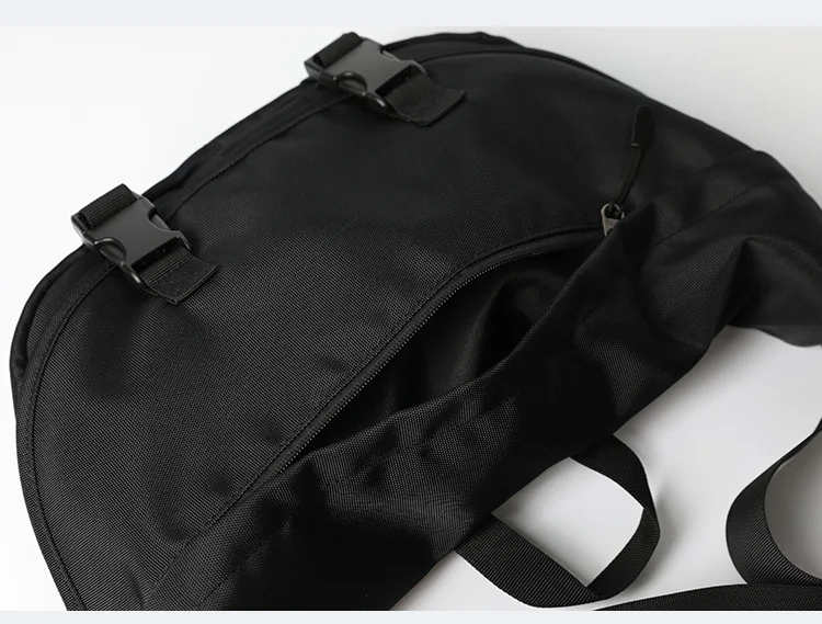 Чистый черный Hobos Мужская Хип-Хоп сумка через плечо для мальчиков хип-хоп Уличная велосипедная сумка-мессенджер Подростковая спортивная сумка на плечо водонепроницаемая