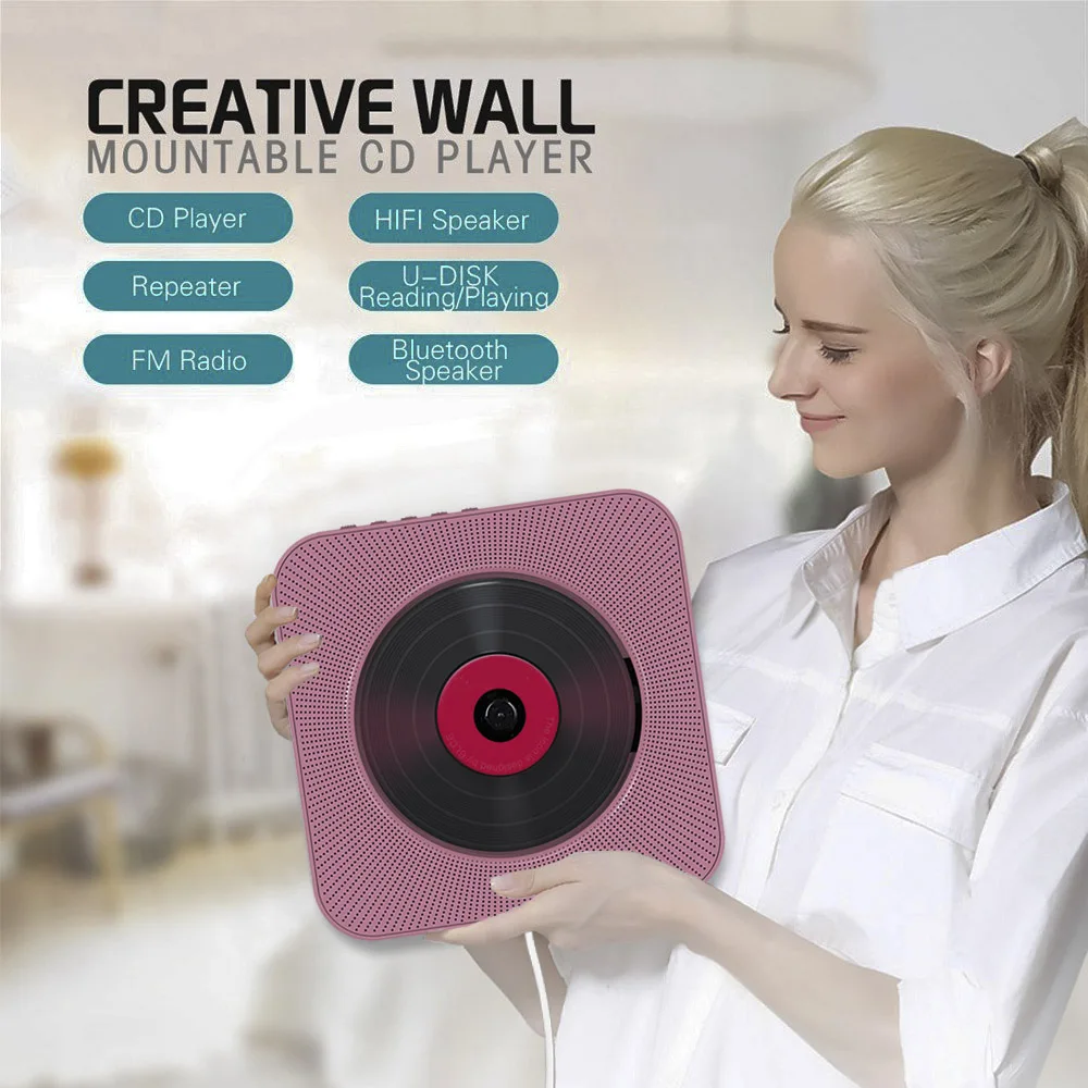 Настенный Bluetooth cd плеер выключатель с дистанционным управлением HiFi динамик USB