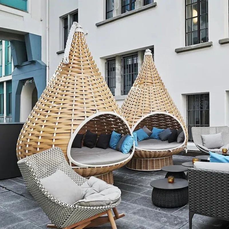 Hanging Type Bird's Nest Basket Swing Wicker Adult With Cushion Outdoor, Balcony ,garden