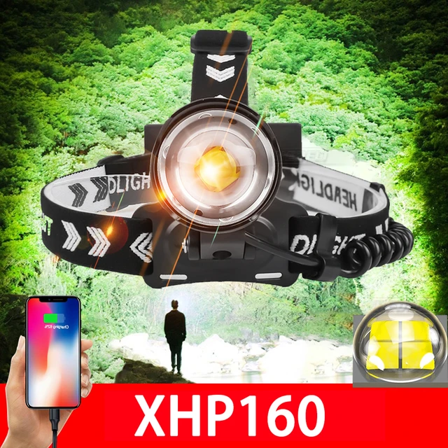 $ NEW XHP160 Powerful Led Headlamp Rechargeable Usb Head Lamp Light XHP90 18650 Headlight Led Fishing Hunting Zoom Head Flashlight