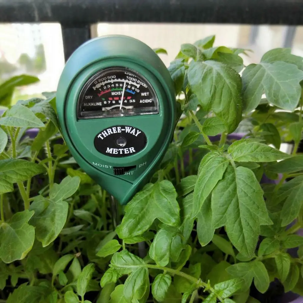 3in1 Многофункциональный термометр гигрометр влагомер почвы влаги свет метр ph-датчик анализатор лазерная указка для садовое растение, цветок почвы по доступной цене