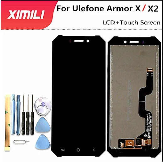 5,5 3,5 дюйма ЖК экран для Ulefone Броня X2 Аксессуары для мобильных телефонов для Ulefone Броня X+ инструмент для разборки+ клей для 3M