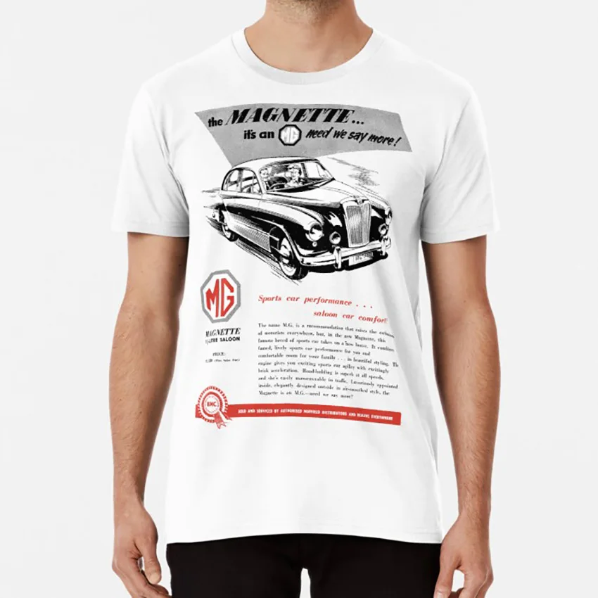Футболка MG MAGNETTE mg magnette bmc британская моторная корпорация 1950s 1960s 1970s 50s 60s 70s |