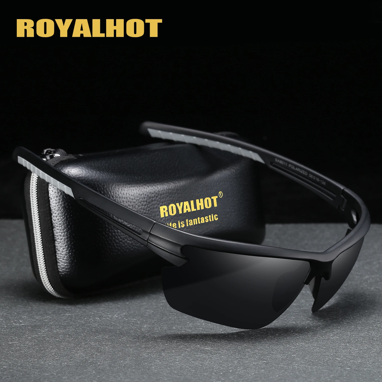 

RoyalHot Men Women Polarized Half Frame Sports Sunglasses Vintage Sun Glasses Retro Eyewear Shades Oculos Male 900203