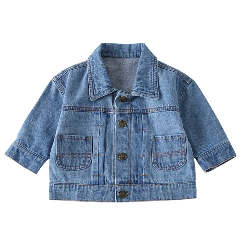 2019 Spring Autumn 18M-5T Girls Denim Jackets Thin Coat Cute Baby Girl Outerwear Children Jeans Coats Print Jacket Kids Clothes | Детская